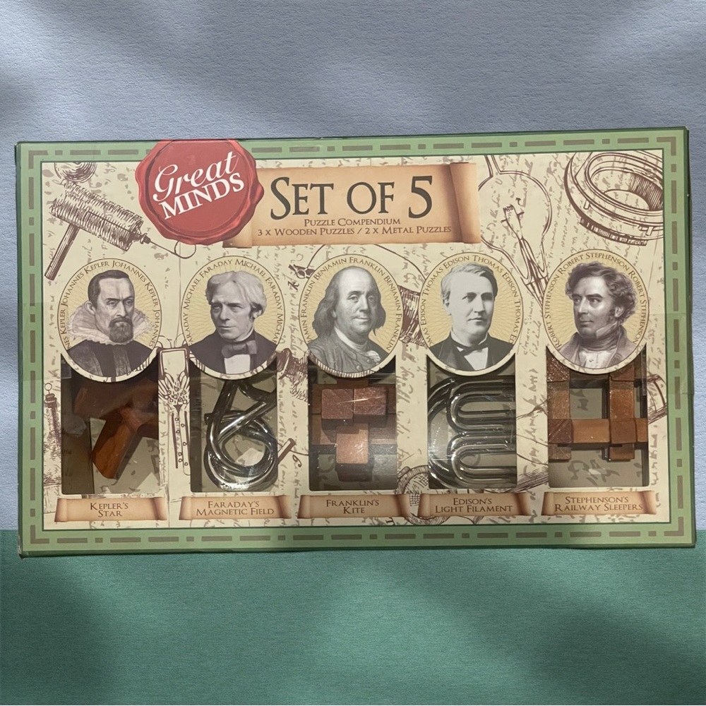 Great Minds Set of 5 Puzzles Compendium